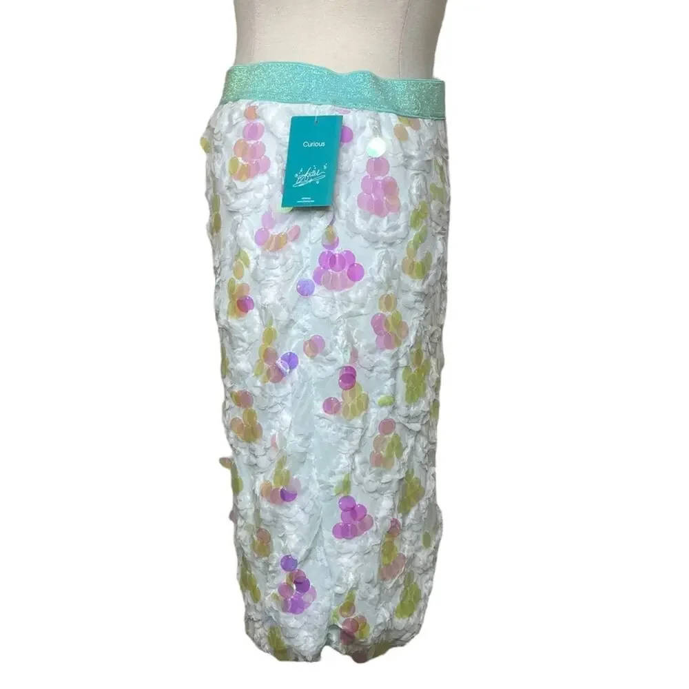 Disney Princess‎ Ariel Sequins Pull On Skirt Cosplay Size Large NEW WITH TAG